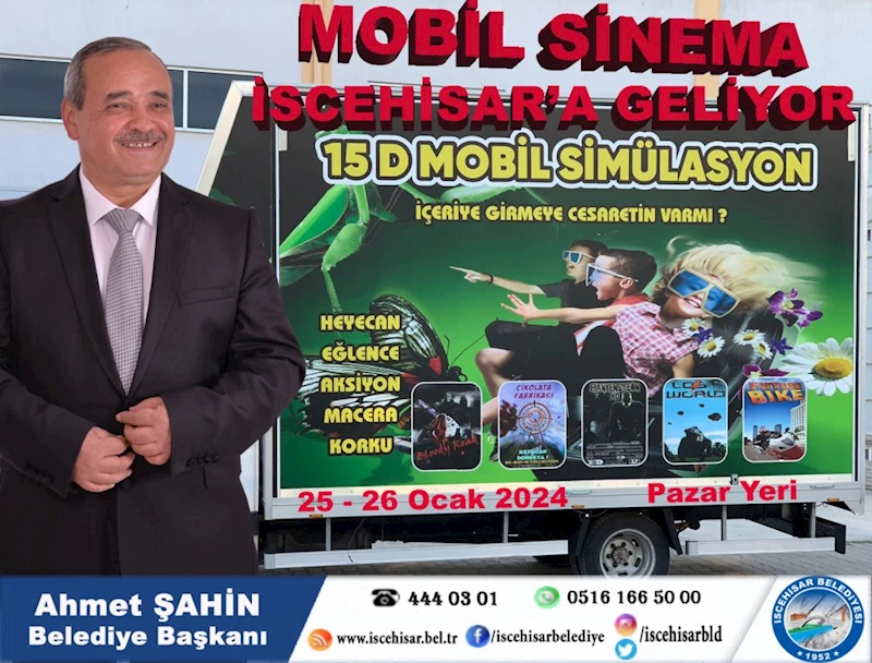 Başkan Şahin’den Öğrencilere Karne Hediyesi, “15 D Mobil Sinema” İscehisar’a Geliyor