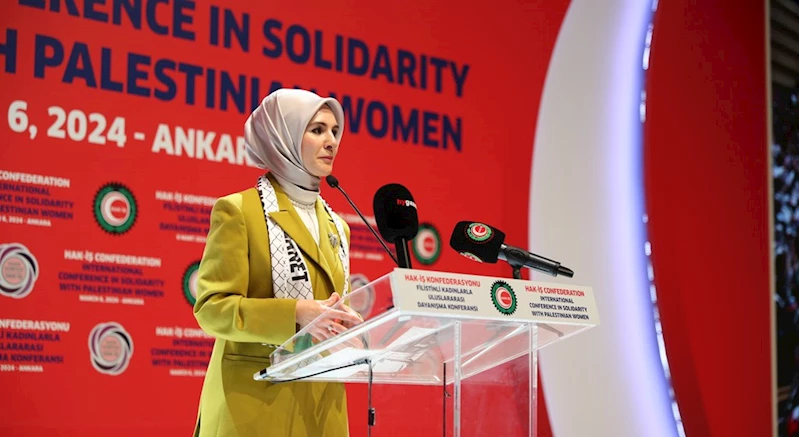 Aile ve Sosyal Hizmetler Bakanımız Göktaş Filistinli Kadınlarla Uluslararası Dayanışma Konferansında Konuştu