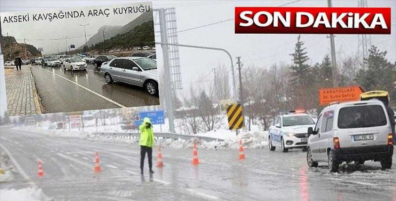 Seydişehir-Antalya kara yolu trafiğe kapatıldı.