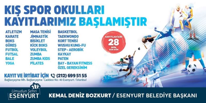 Kış Spor Okullarının Kayıtları Başladı