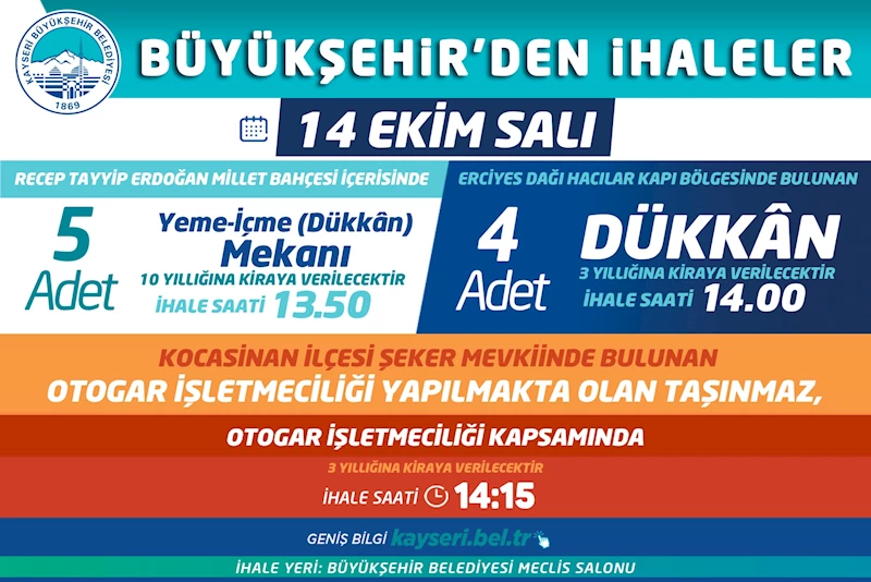 Büyükşehir’den İhaleler