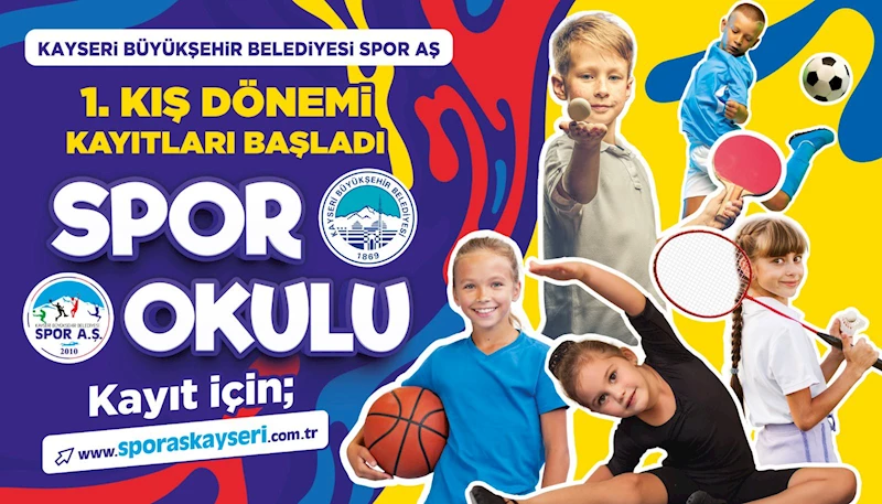 Büyükşehir Spor A.Ş. 1’inci Kış Dönemi Spor Okulları Kayıtlarını Başlattı