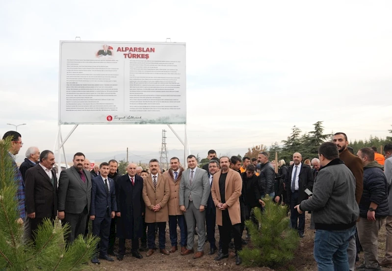 Alparslan Türkeş`in 106’ncı doğum yıl dönümünde fidanlar toprakla buluşturuldu