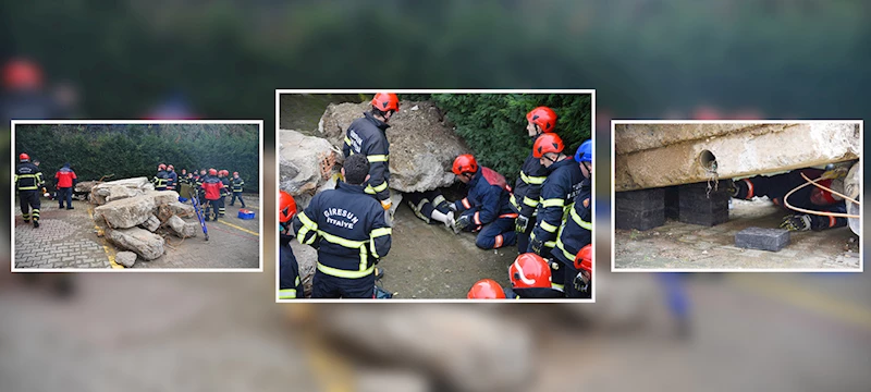 GİRESUN İTFAİYESİ’NDEN DEPREM TATBİKATI