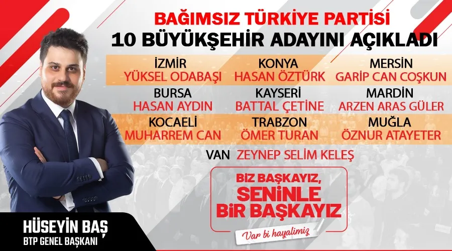 10 Büyükşehir Belediye Başkan adayını açıklandı