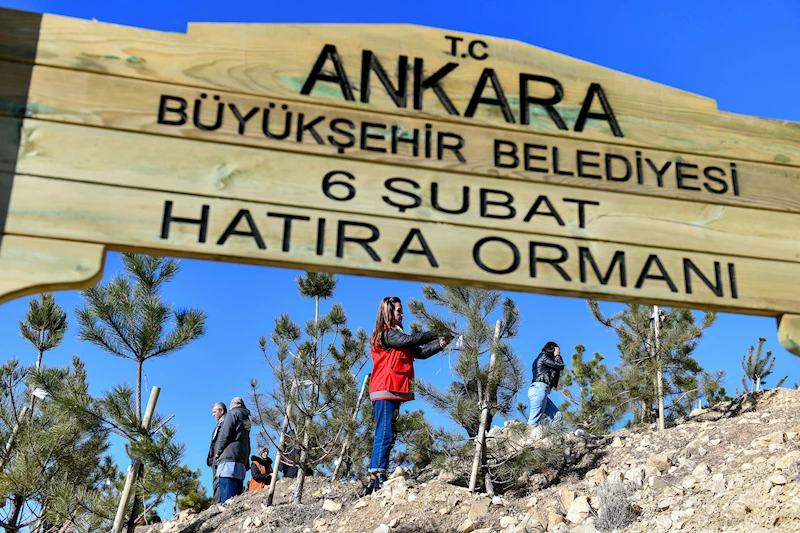 ANKARA BÜYÜKŞEHİR BELEDİYESİNDEN 6 ŞUBAT DEPREMİ ANISINA HATIRA ORMANI