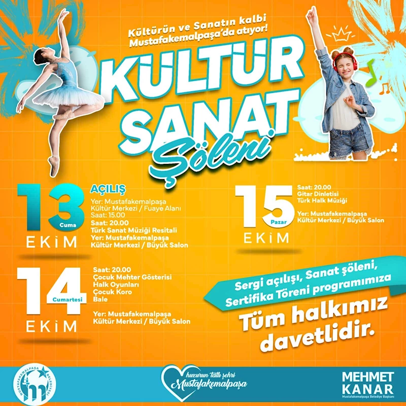 MUSTAFAKEMALPAŞA’DA KÜLTÜR SANAT ŞÖLENİ YAŞANACAK