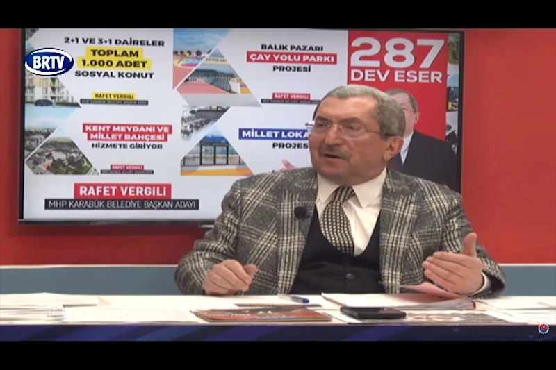 Başkan Vergili BRTV Ekranlarında Zafer Acar ile Seçim Özel Programının Canlı Yayın Konuğu Oldu