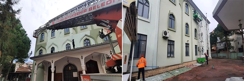 Büyükşehir, Yavuz Selim Camii’nin dış cephesini yeniledi