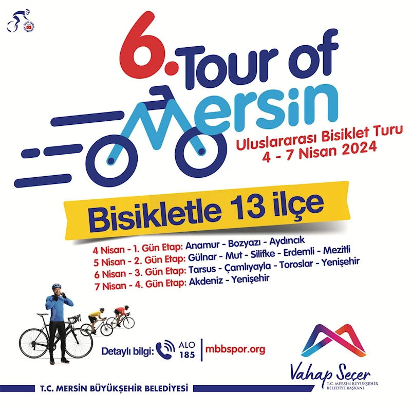 6. Tour Of Mersin Uluslararası Bisiklet Turu Başlıyor