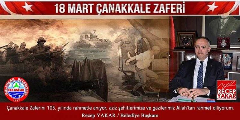 Başkan Yakar’dan 18 Mart Çanakkale Zaferi Mesajı